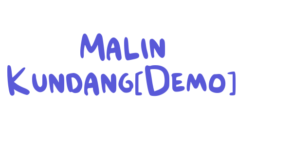 Malin Kundang[Demo] font free